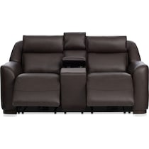merrell dark brown loveseat   
