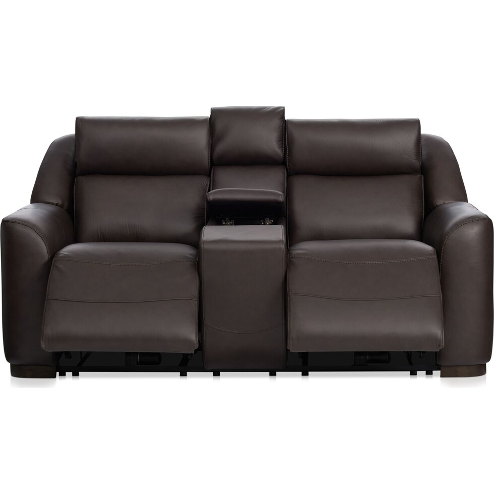 merrell dark brown loveseat   