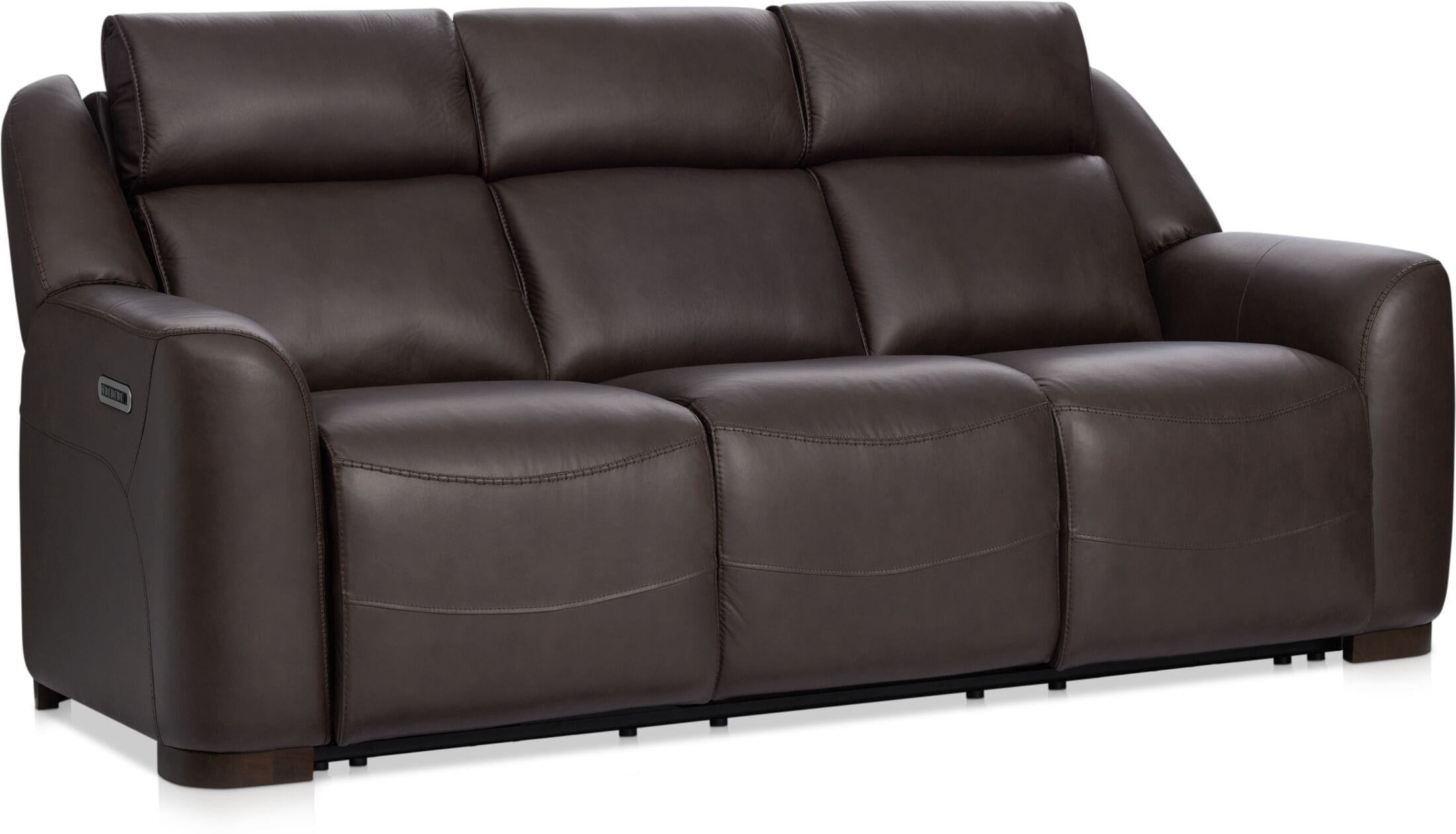 Triple reclining 2024 sofa leather