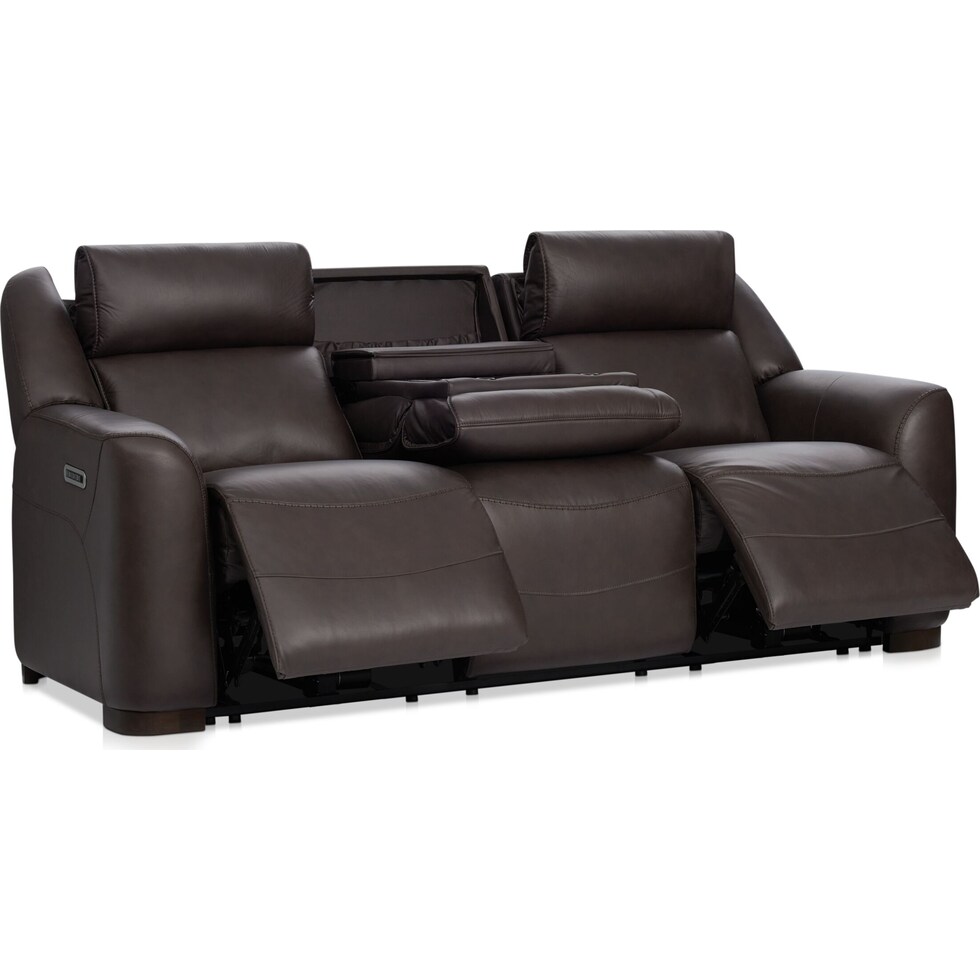 merrell dark brown sofa   