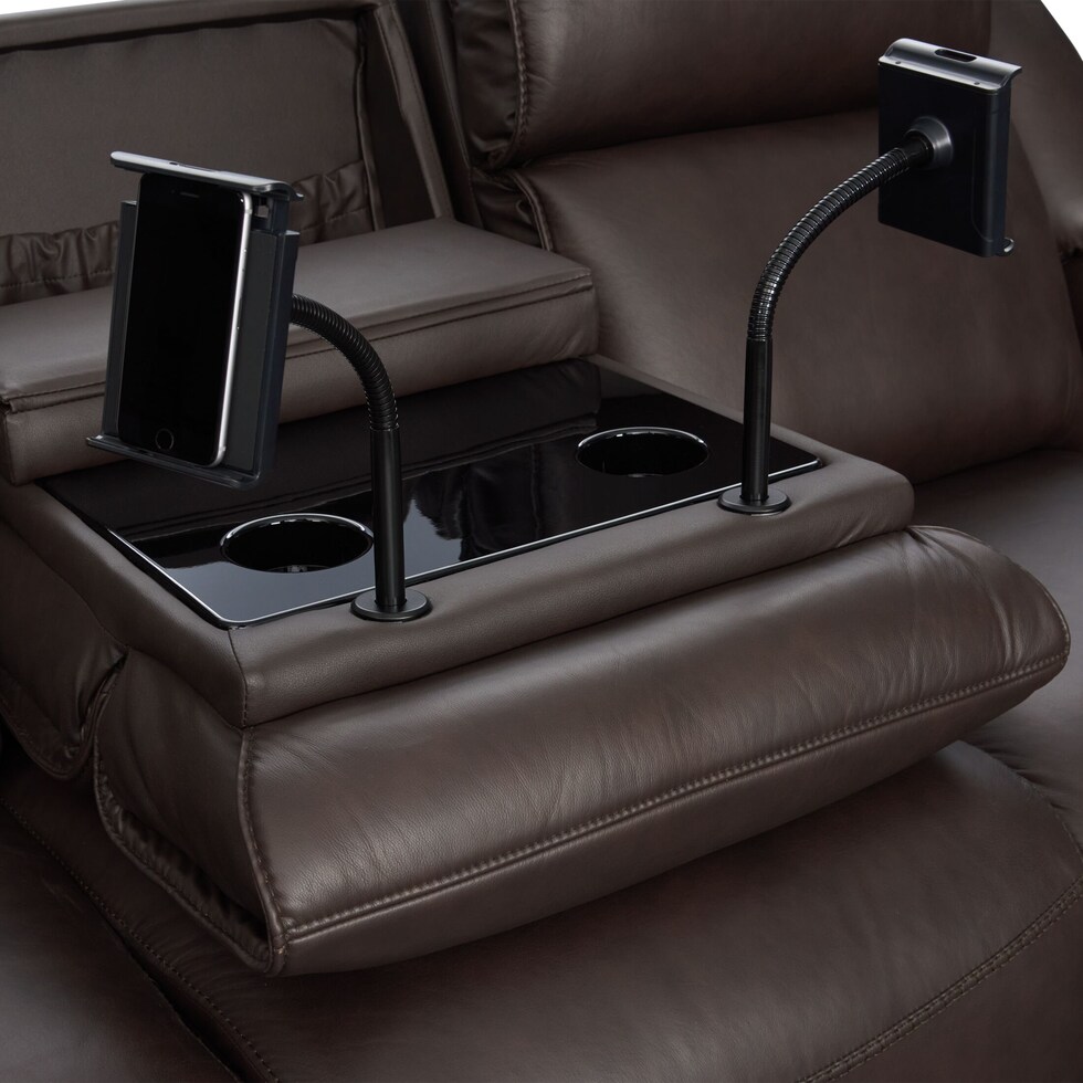 merrell dark brown sofa   