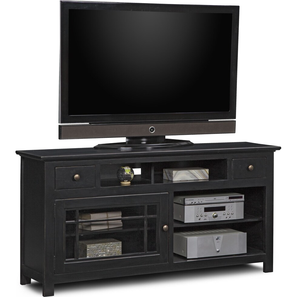 merrick black black tv stand   