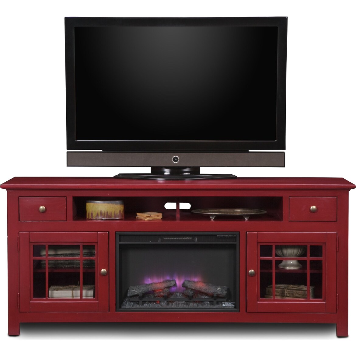 Merrick Fireplace TV Stand American Signature Furniture