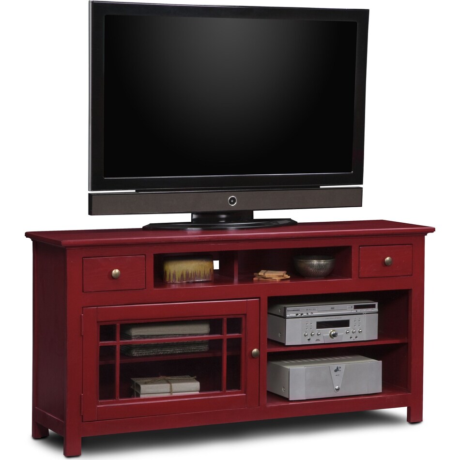 merrick red red tv stand   