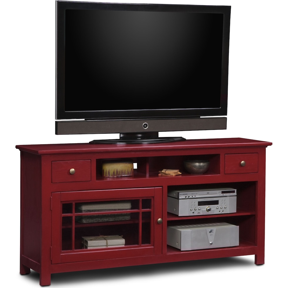 merrick red red tv stand   
