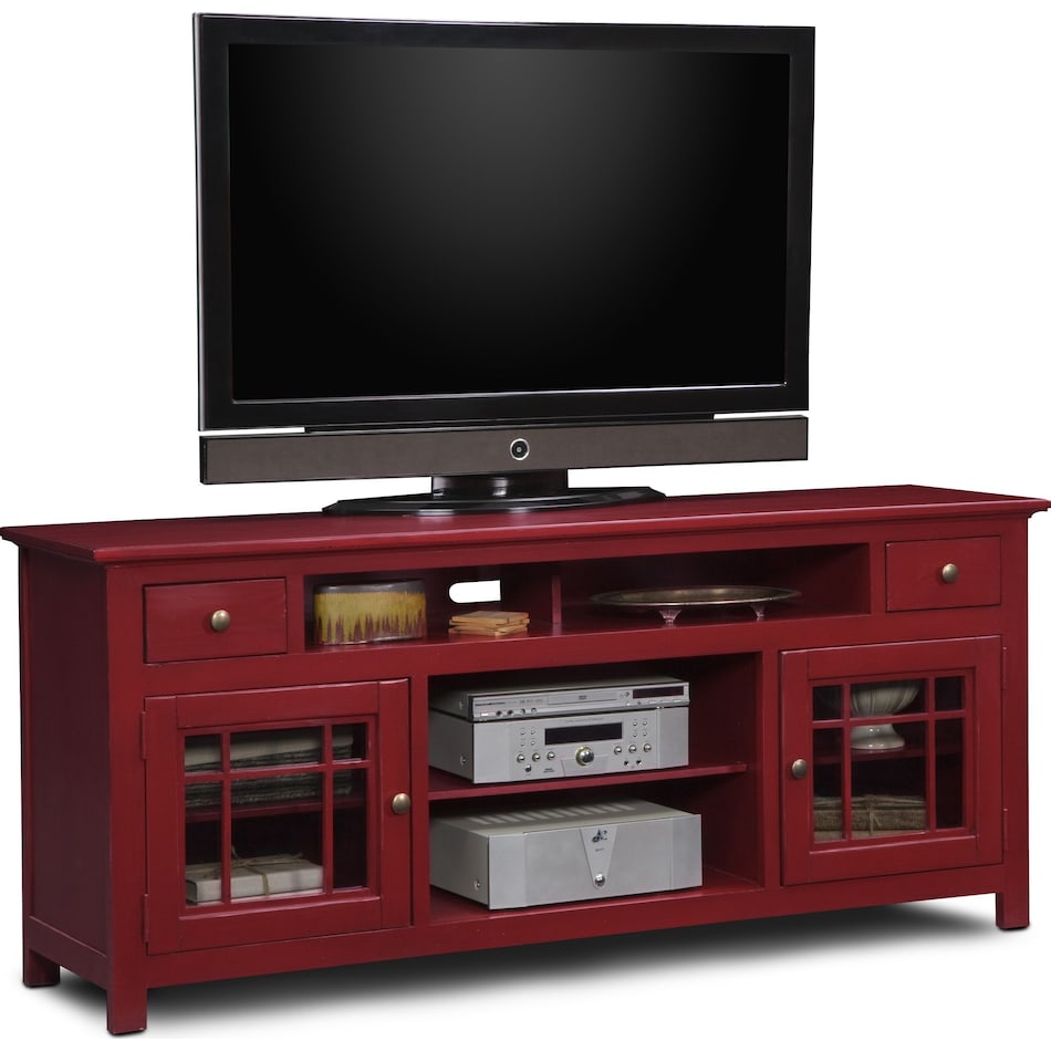 merrick red red tv stand   