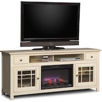 merrick white white fireplace tv stand   