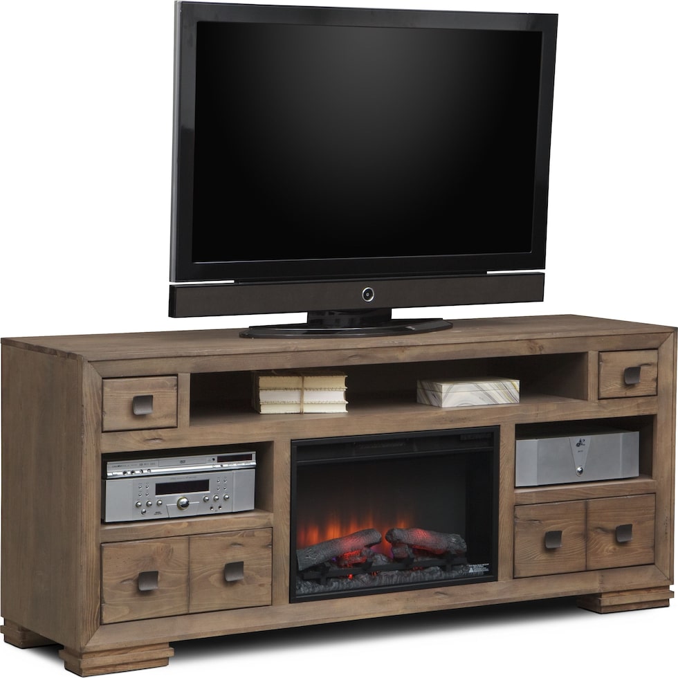 mesa gray fireplace tv stand   