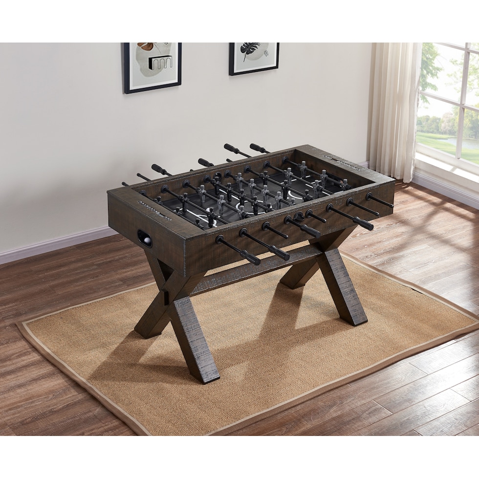 messi dark brown gaming table   