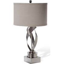 metal lazer silver table lamp   