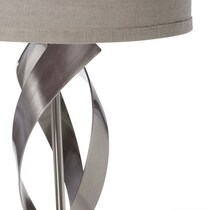 metal lazer silver table lamp   