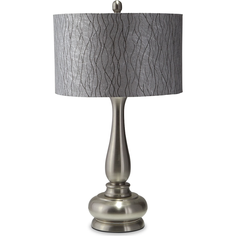 metal silver metal table lamp   