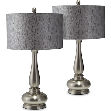 Metal 27" Table Lamp Set