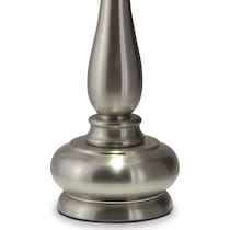 metal silver silver table lamp   
