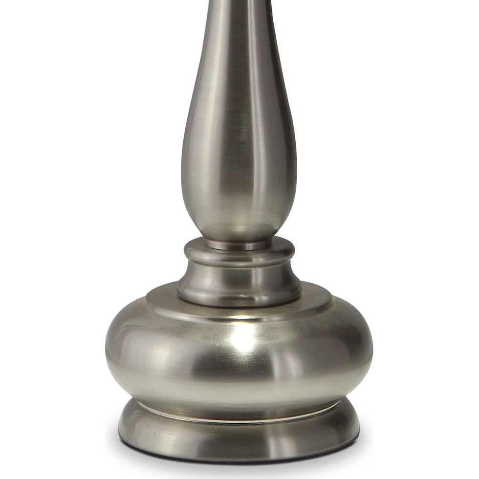 metal silver silver table lamp   