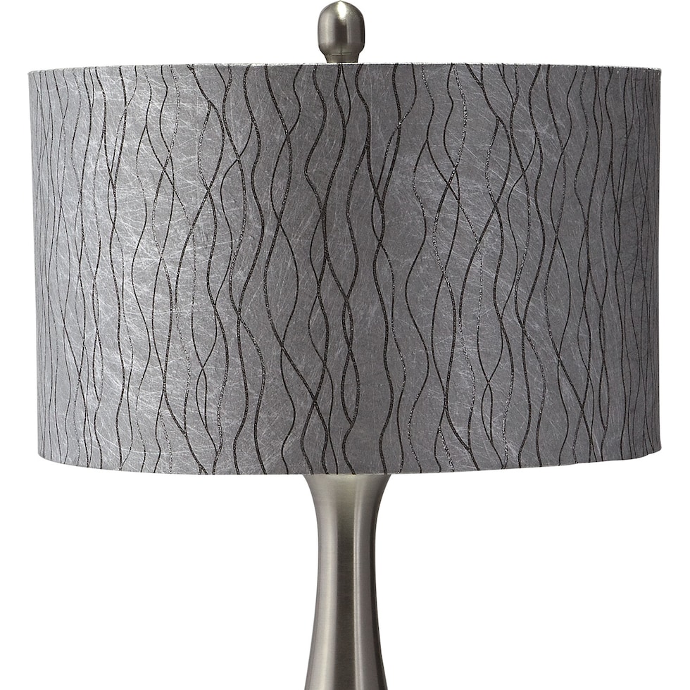 metal silver silver table lamp   