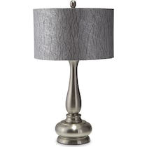 metal silver silver table lamp   