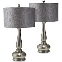 metal silver silver table lamp   