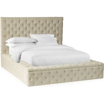 metropolis light brown king storage bed   