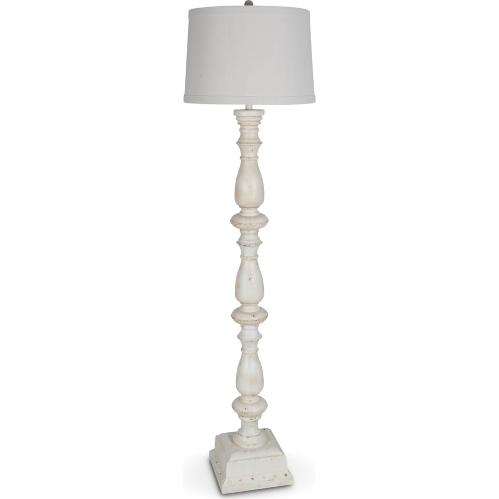 meyer white floor lamp   