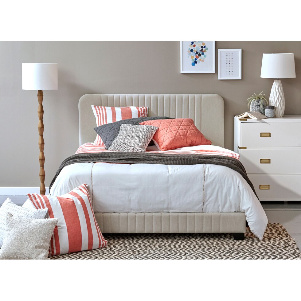 mia white queen bed   