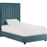 michel blue twin bed   