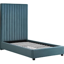 michel blue twin bed   