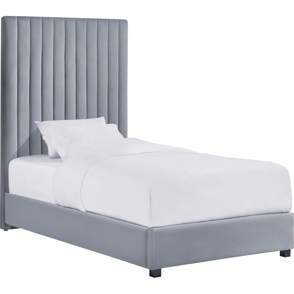 michel gray twin bed   