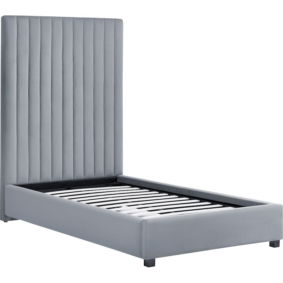 michel gray twin bed   