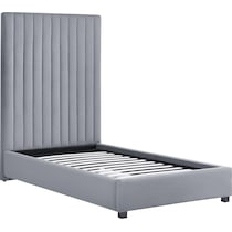 michel gray twin bed   