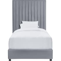 michel gray twin bed   
