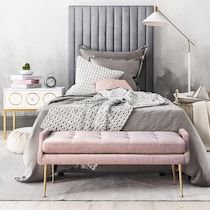 michel gray twin bed   