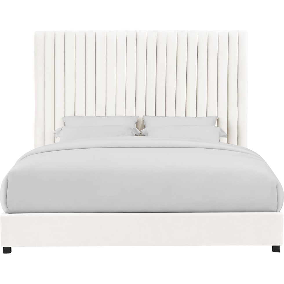 michel white king bed   