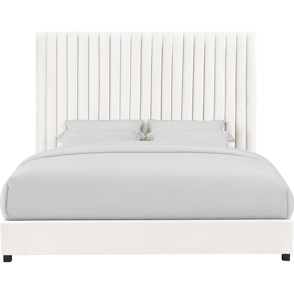 michel white queen bed   