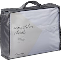microfiber white twin sheet set   