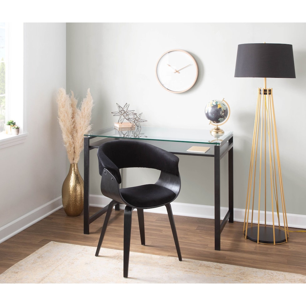 midge black dining chair   
