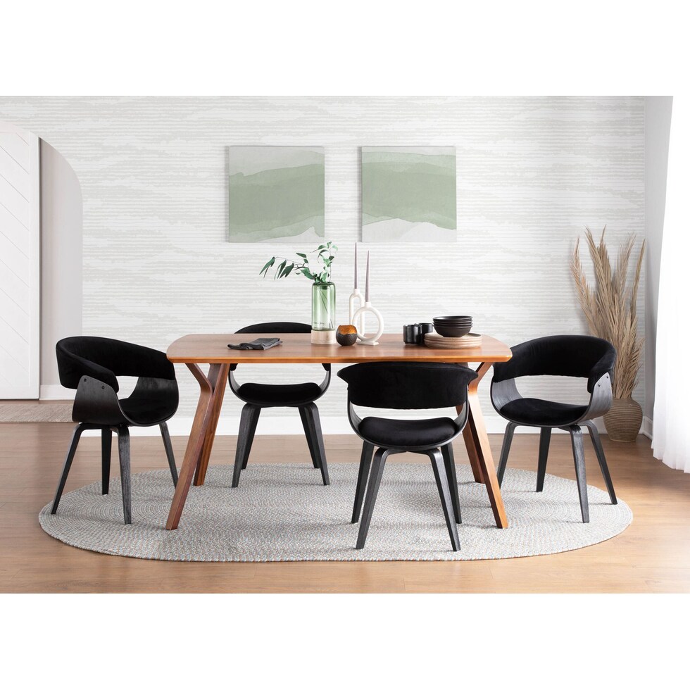 midge black dining chair   