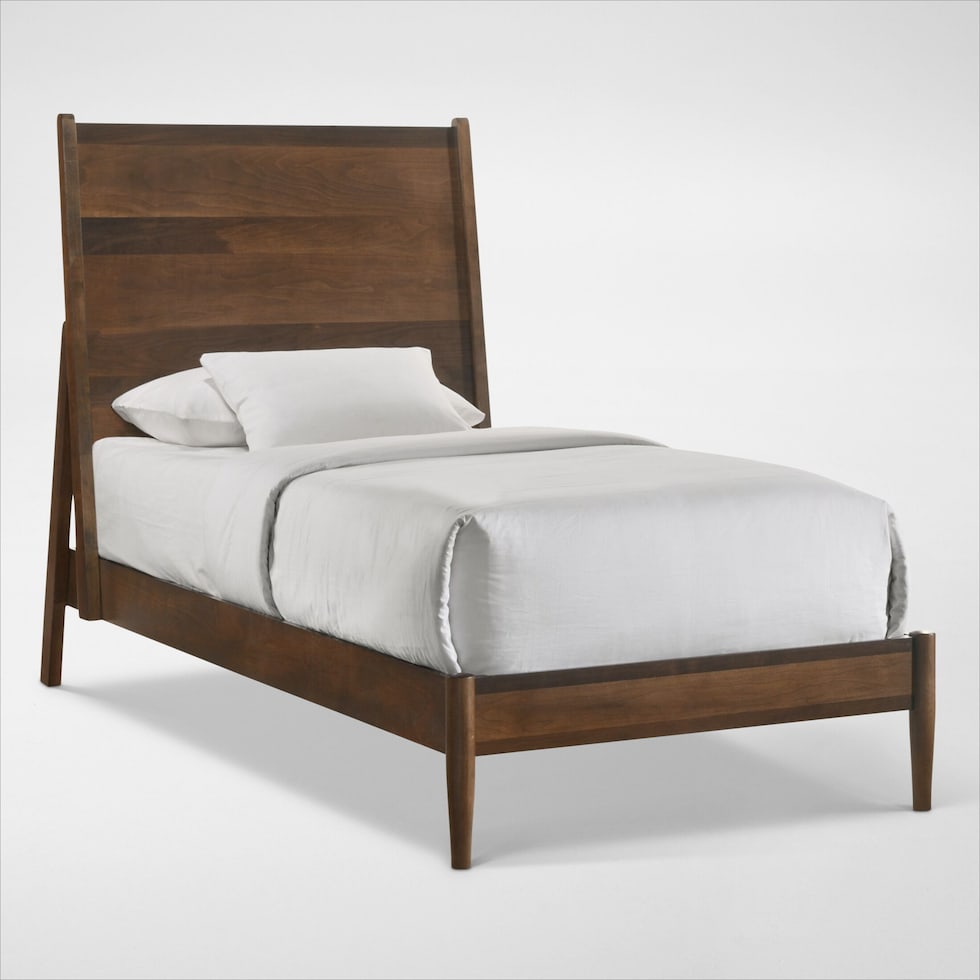 midtown bedroom light brown  pc twin bedroom   