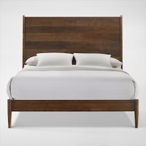 midtown bedroom light brown queen bed   
