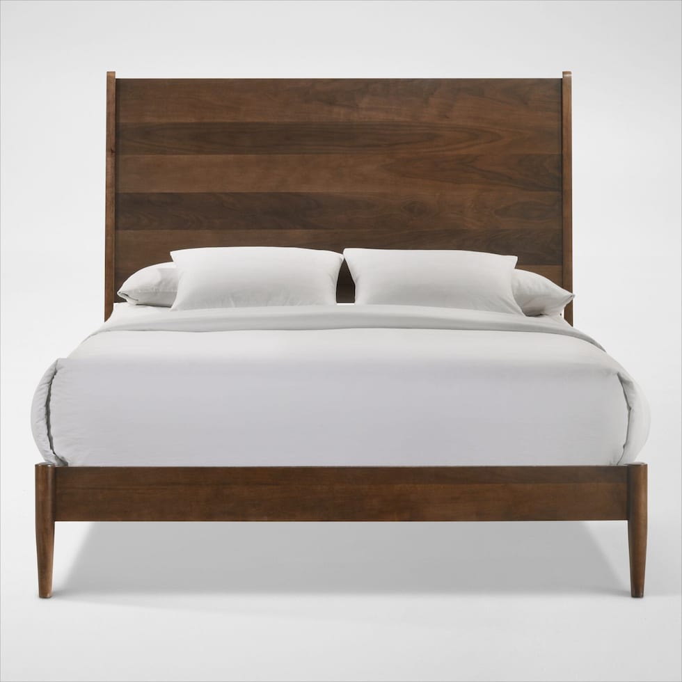 midtown bedroom light brown queen bed   