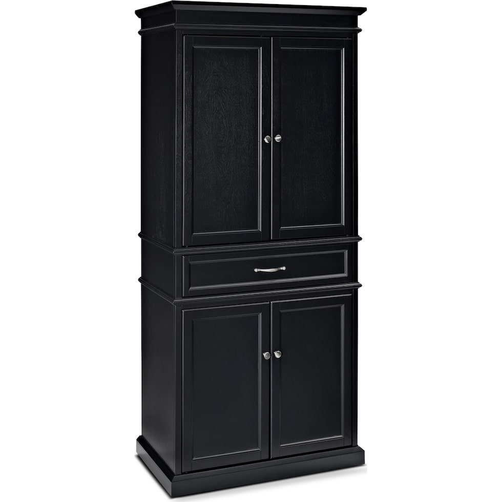 midway black kitchen pantry   