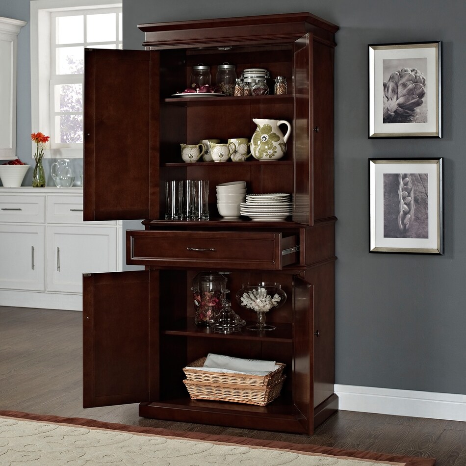 midway dark brown kitchen pantry   