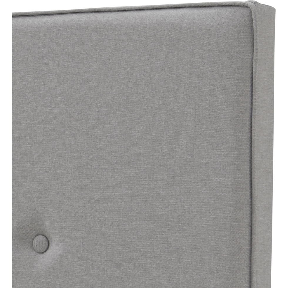 mikah gray queen upholstered bed   