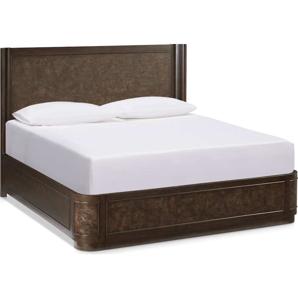 milan bedroom dark brown  pc king bedroom   
