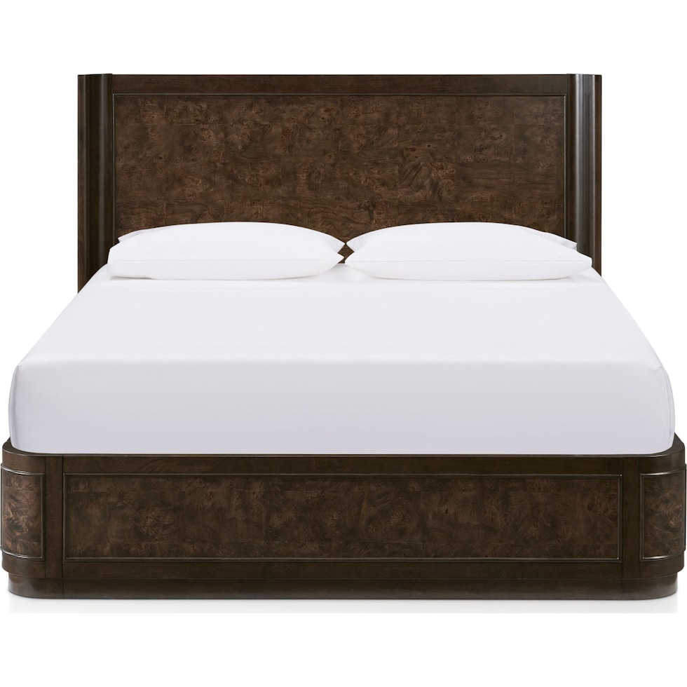 milan bedroom dark brown  pc king bedroom   