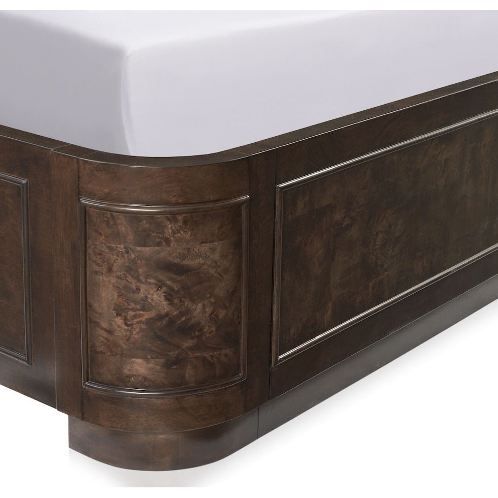 milan bedroom dark brown  pc king bedroom   