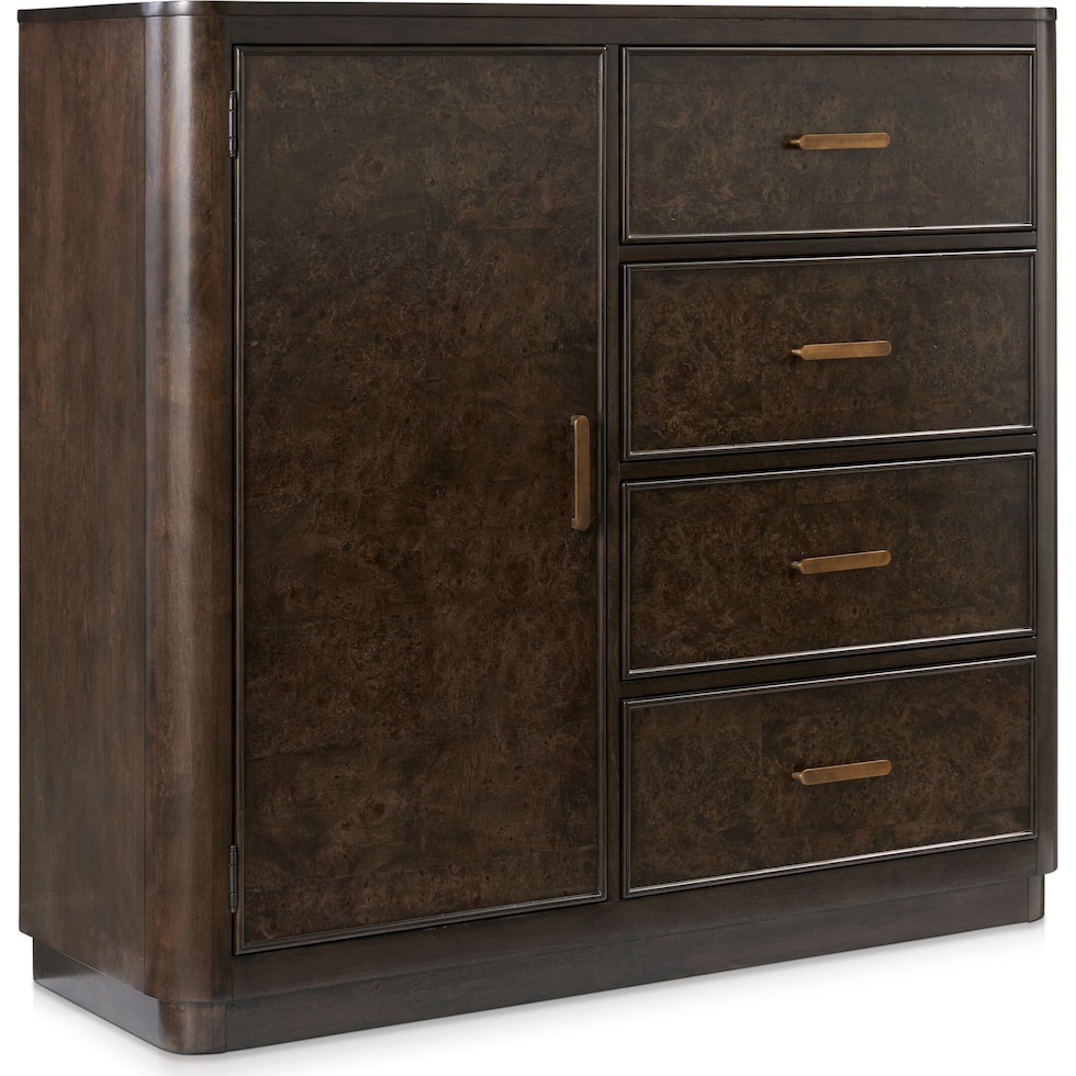 milan bedroom dark brown door chest   