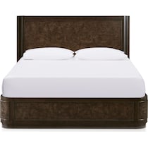 milan bedroom dark brown queen bed   