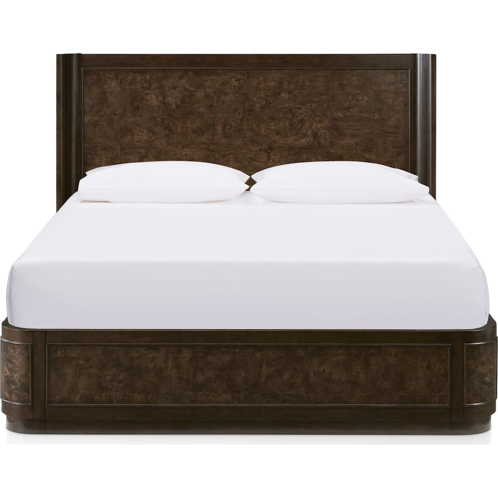 milan bedroom dark brown queen bed   