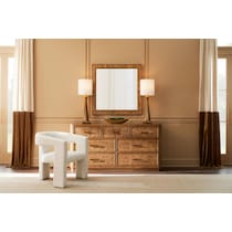 milan bedroom light brown dresser and mirror   